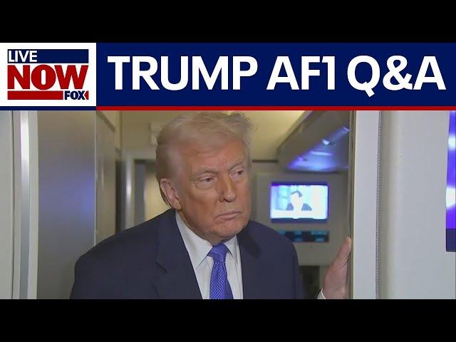 WATCH: Trump addresses reporters on Air Force One | LiveNOW from FOX