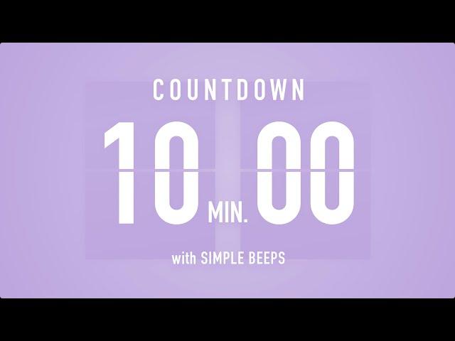 10 Min Countdown Flip Clock Timer / Simple Beeps 🫐 