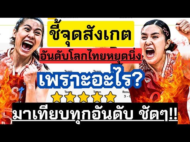 ชี้จุดสังเกต! ทำไมอันดับโลกไทยหยุดนิ่ง! มาเทียบกันชัดๆ ดีหรือไม่มาตอบกันค่ะ | วอลเลย์บอลหญิง