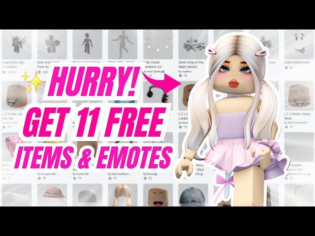 GET 11 NEW ROBLOX FREE ITEMS AND EMOTES 