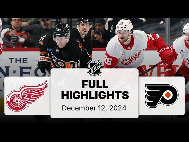 NHL Highlights | Red Wings vs. Flyers | December 12, 2024