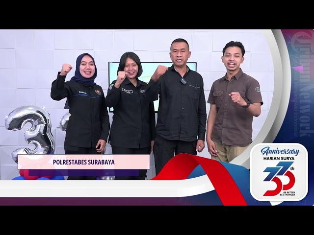 POLRESTABES SURABAYA - UCAPAN SELAMAT HUT ke-33 HARIAN SURYA