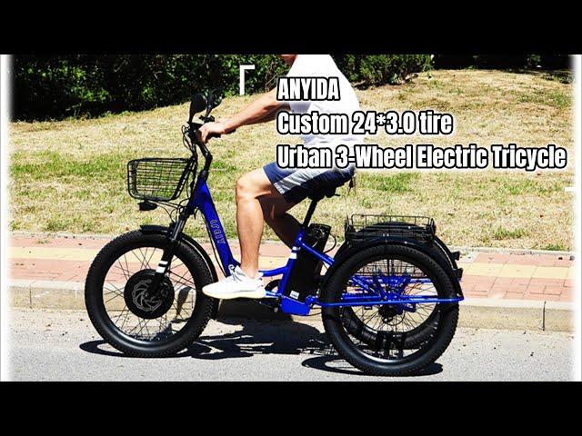 ANYIDA Custom 24*3.0 tire Urban 3-Wheel Electric Tricycle | Wholesale  E-Trikes Factory