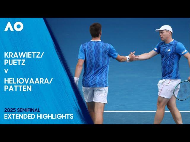 Krawietz/Puetz v Heliovaara/Patten Extended Highlights | Australian Open 2025 Semifinal