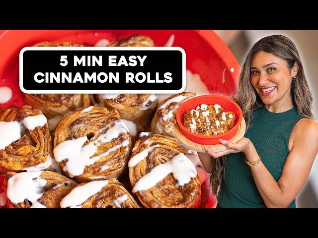 5 Min Pumpkin Cinnamon Rolls in the Airfryer! Low Carb + Sugar Free