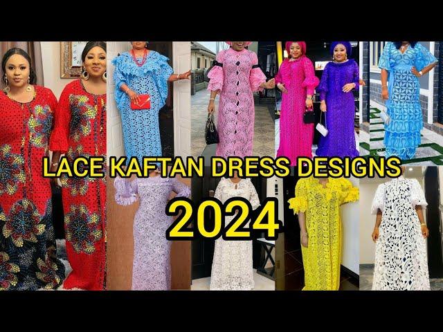  Cute lace kaftan styles 2023 & 2024 | Lace long maxi dresses | African boubou styles |Bubu styles