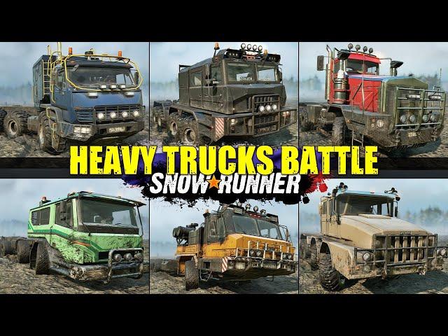 Heavy Trucks Comparison RUSSIA SIDE - SnowRunner truck VS truck