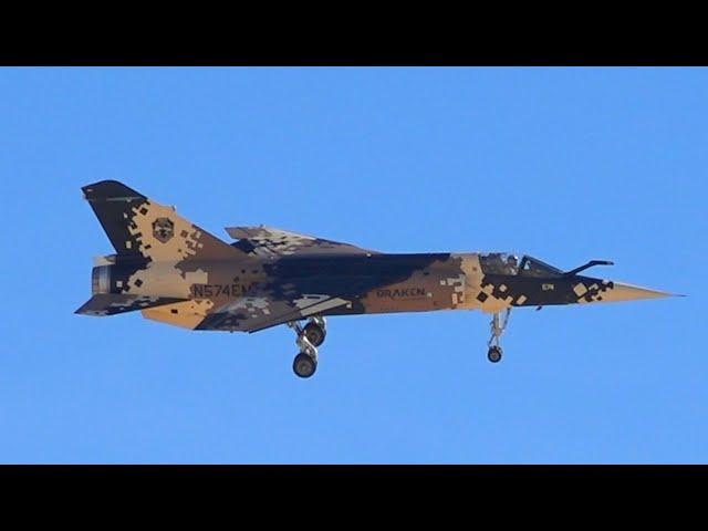 Draken Mirage F1 arrival into Nellis AFB