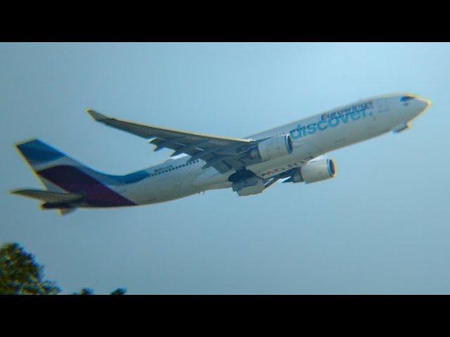 *DIVERSION!!!* Eurowings Discover Airbus A330-203 Takeoff from Minneapolis [D-AXGB]