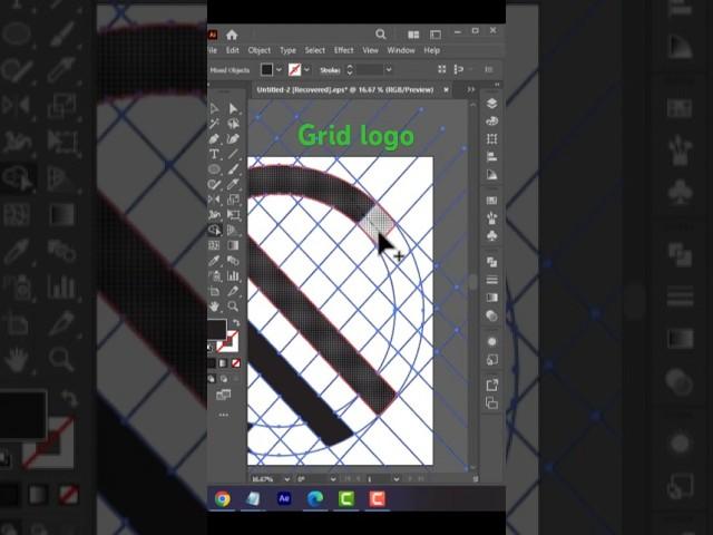 How to create grid logo design in adobe illustrator | Logo design process