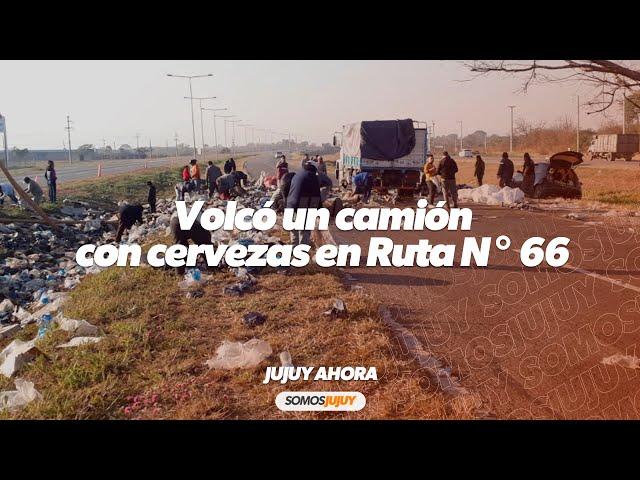 Volcó un camión con cervezas en Ruta N° 66 | Somos Jujuy