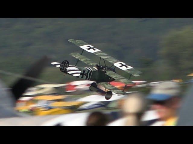 Low Flying Fokker Dr.1 Attacks Flak Position | Hahnweide 2019