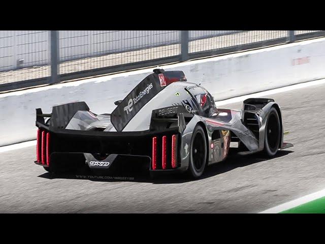 Peugeot 9X8 LMH (Le Mans Hypercar) Raw Sounds from its Racing Debut at Monza Circuit!