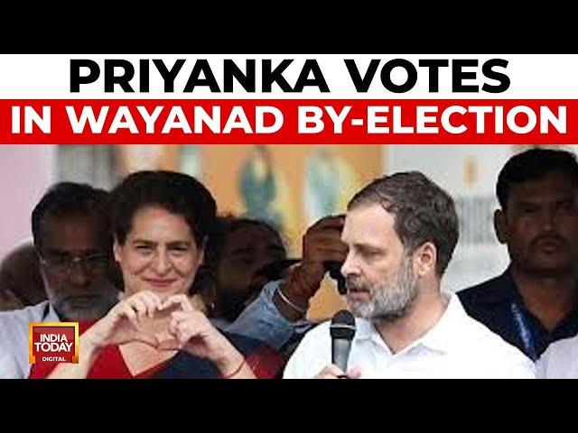 Priyanka Gandhi Vadra Votes In Crucial Wayanad By-Election | India Today