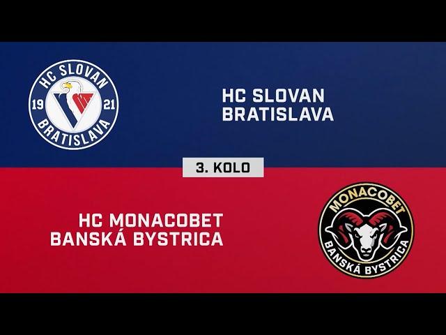 3. kolo: HC Slovan Bratislava - HC MONACObet Banská Bystrica 4:3 (HIGHLIGHTY)