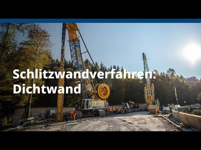 BAUER Gruppe – Schlitzwandverfahren: Herstellung einer Dichtwand