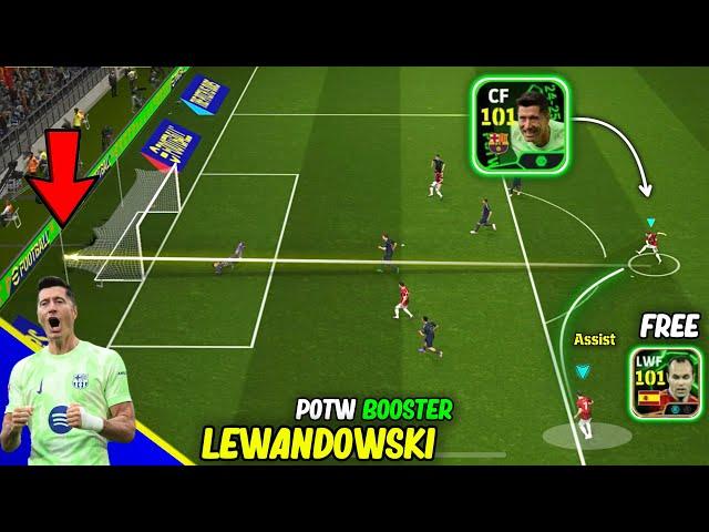 The God of Assists A. Iniesta + Rising Shots POTW Booster Card Lewandowski Review eFootball 25