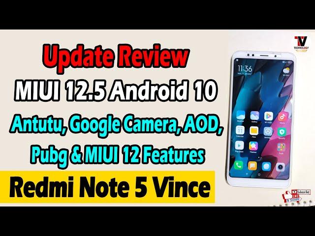 Redmi Note 5 (Vince) MIUI 12.5 Update Review | Redmi 5 Plus | MIUI 12.5 Update | 4K, GCam, PUBG .,|