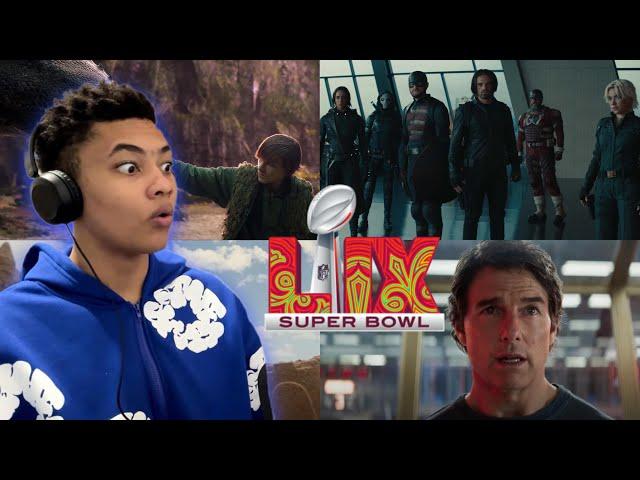 Reacting to EVERY Super Bowl 2025 Movie Trailer (Thunderbolts*, How To Train Your Dragon)