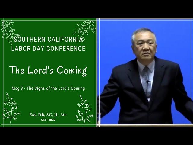 Msg 3 - The Signs of the Lord’s Coming