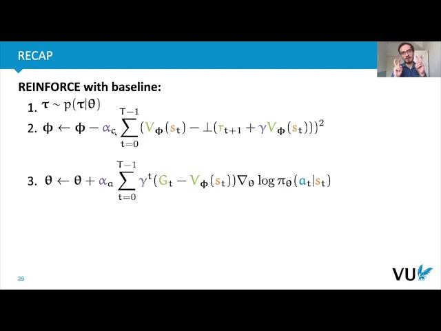 Lecture 11.2: Variance Reduction for Policy Gradient (Actor-Critic)