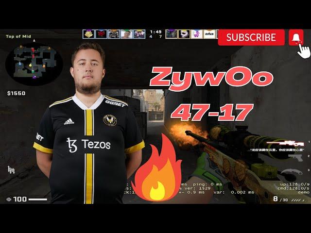 ZywOo 47-17 Dust2 POV @ FACEIT ranked 2022.11.14 - CSGO POV