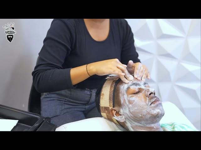 BOYS D TAN FACIAL TREATMENT BY FEMALE BARBER | RAINBOW BEAUTY AND TATTOO#rainbowasmr #haircut#facial