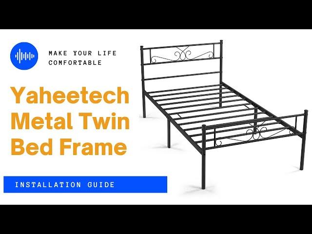 Yaheetech Metal Bed Frame w/ Scroll Detailing Installation Guide #bedframe