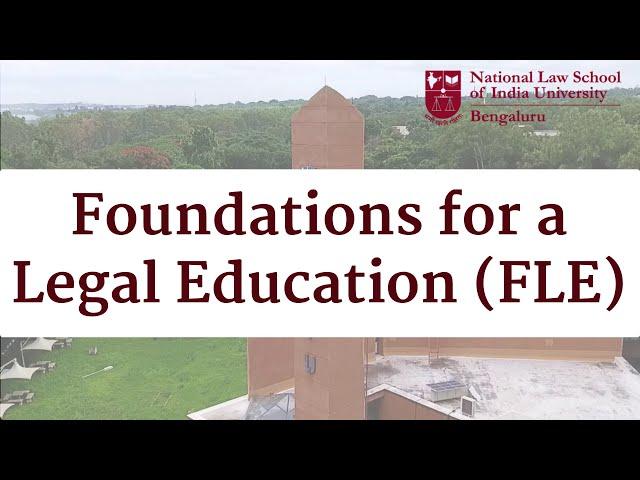 Foundations for a Legal Education