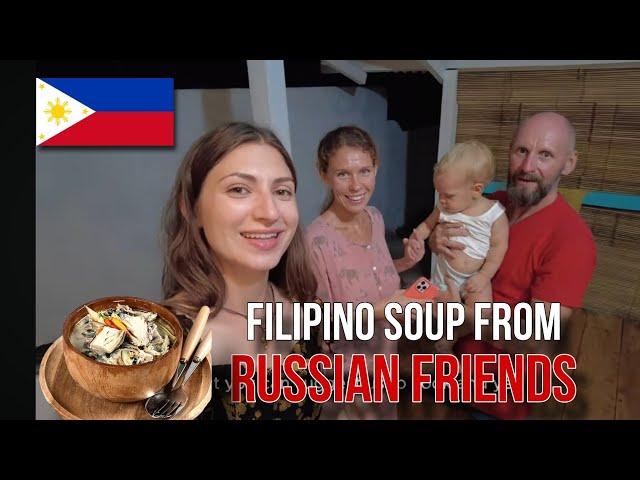 First evening in SAMAL ISLAND | My Russian  friends prepared Filipino vegan dish for our arrival