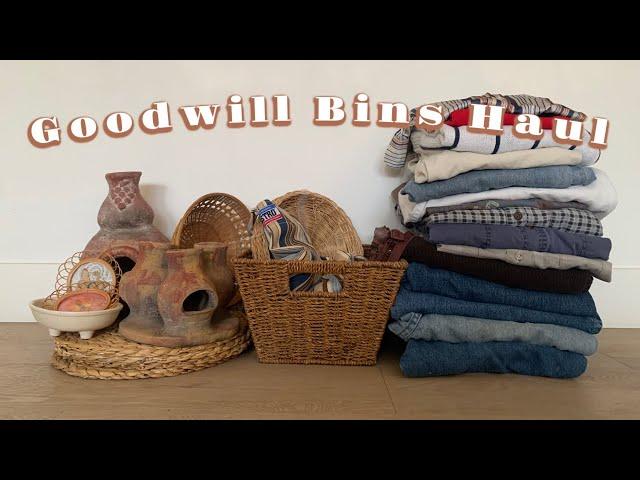 GOODWILL BINS THRIFT HAUL | Vintage Finds, Boho Home Decor, Levi's Jeans, and more!