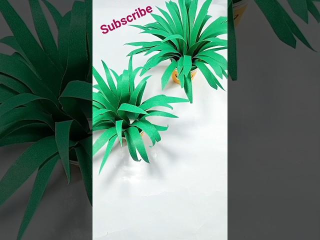 How to make mini green grass pot handmade paper # short viral