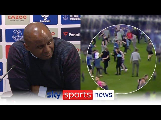 Patrick Vieira: "Nothing to say" after altercation with Everton fan in pitch invasion