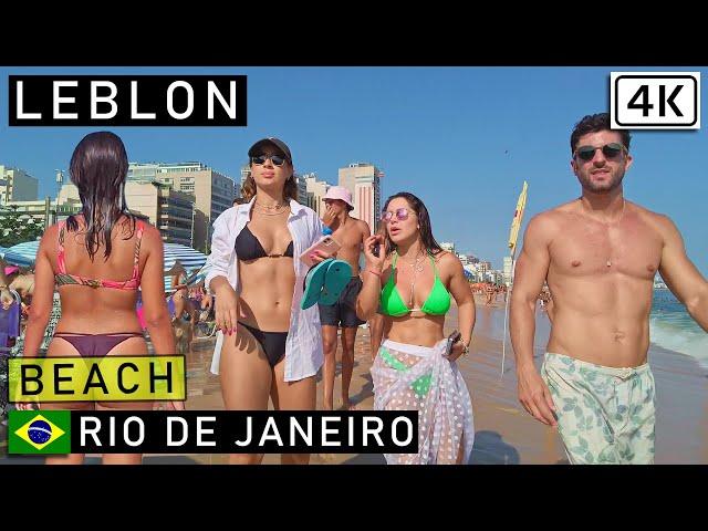  Summer in Rio de Janeiro, Brazil: LEBLON BEACH, January 2022  |【4K】