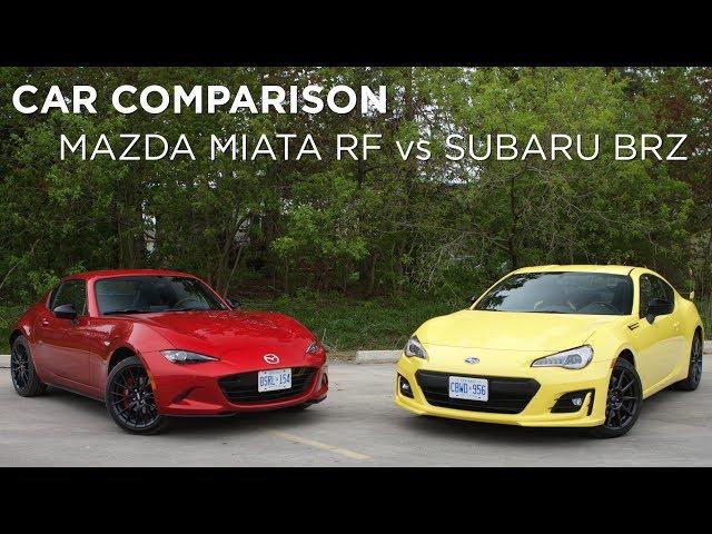 Car Comparison | Subaru BRZ vs Mazda MX 5 RF | Driving.ca