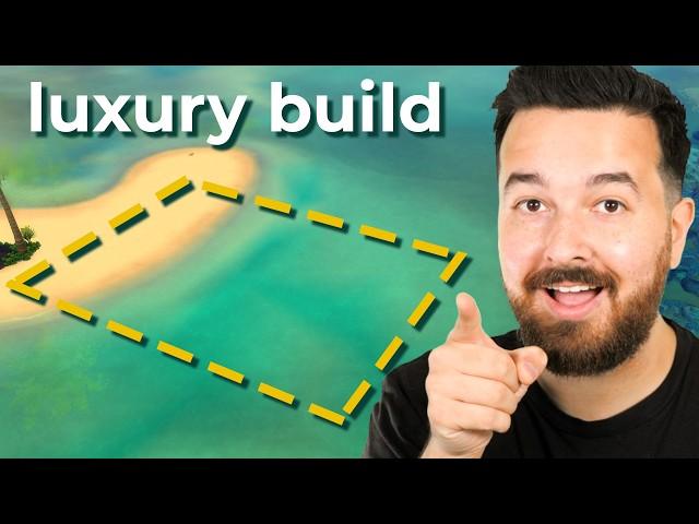 I am building a luxury beachfront lot in The Sims 4!