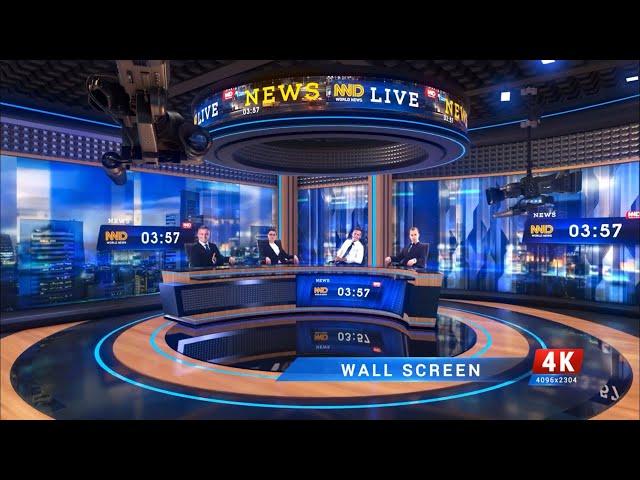 3D Virtual News Studio Background - After Effects Template