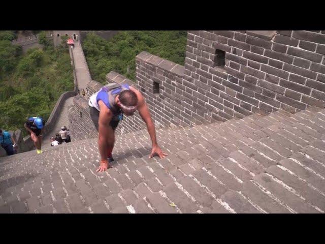 Runners take on the Great Wall of China marathon