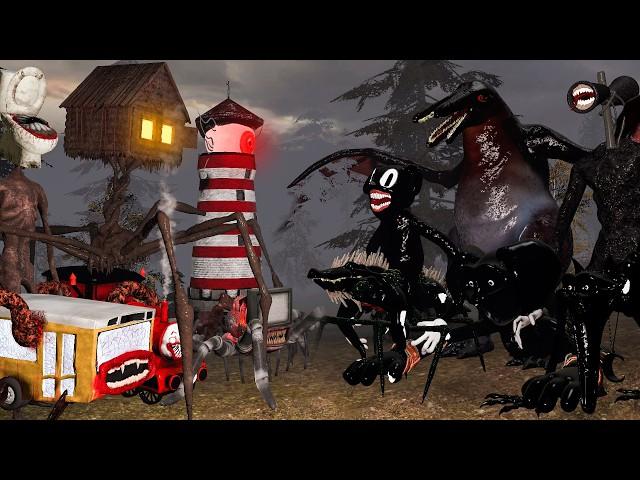 HOUSE HEAD TEAM vs ALL CARTOON and ZOOCHOSIS MONSTERS MEGAFIGHT in Garry's Mod