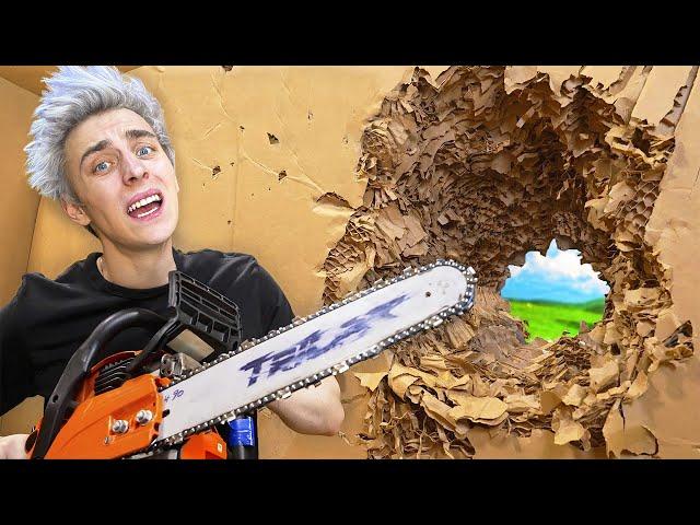 ESCAPE FROM 100 LAYERS OF CARDBOARD! We're Trapped!