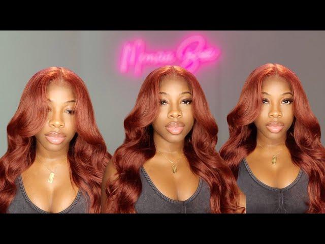 Perfect Wig For Autumn/Winter | Reddish Brown Body Wave Wig | Monae Bee X Alipearl Hair