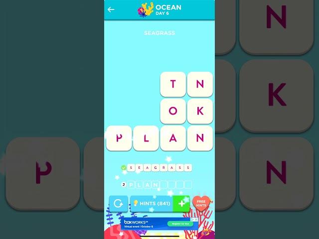 Wordbrain 2 Ocean Event Day 6 [October 5 2021] | Cheats for Wordbrain 2