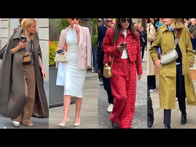 FALL STYLISH OUTFITS INSPIRED BY ITALIANS || STREET TRENDS IN MILAN FASHION TOUR 2024