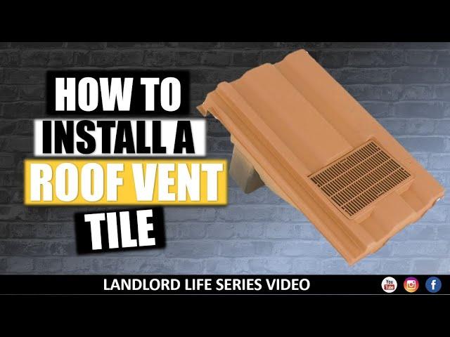 How To Fit A Vent Tile In A Roof | Extractor Fan Vent Tile Installation | Vent Duct Installation