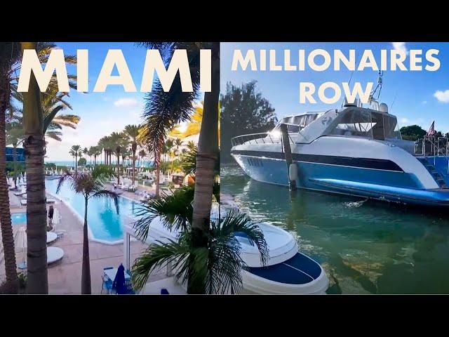 Miami Beach LIVE Walking Millionaires Row & Fontainebleau Hotel