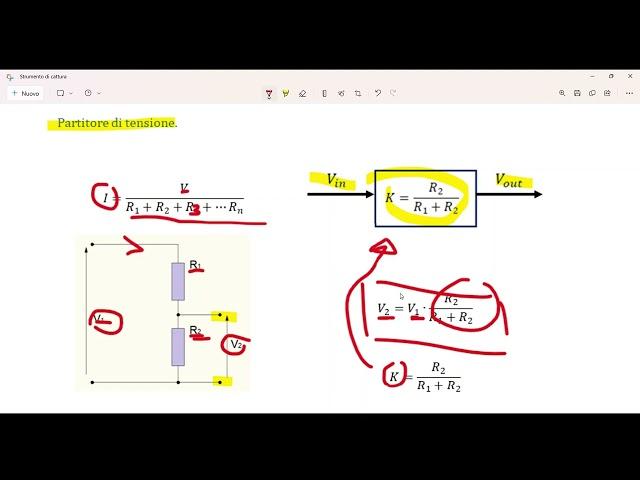 Partitore di tensione. #elettrotecnica