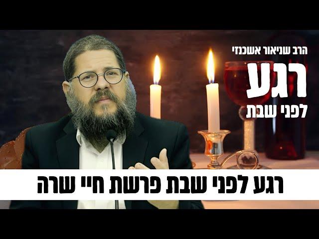 ״רגע לפני שבת״ על פרשת חיי שרה תשפ״ה - הרב שניאור אשכנזי בקטע מדהים! 