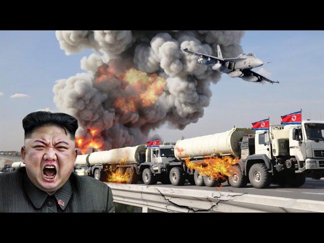 HUGE Tragedy! North Korean 8,000 Ton Ammunition Convoy Destroyed by US BGM-71 TOW MISSILE