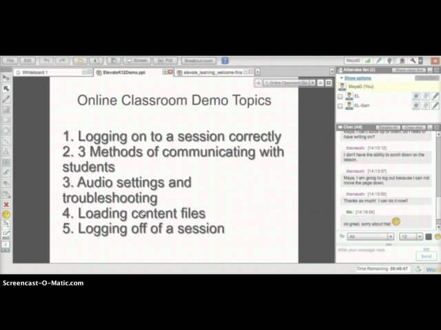 ElevateK12 Online Classroom Tutor Demo