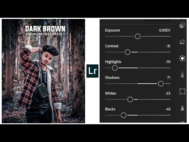 Lightroom dark brown tone photo editing, lightroom editing tamil